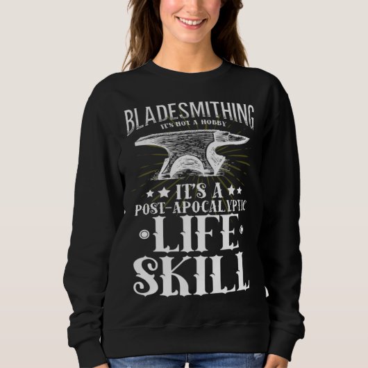 Blacksmith Fire Forged Knives Bladesmith Knife Fo Sweatshirt (Vorderseite)