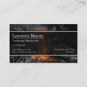 Blacksmith Forge Foto Business Card Visitenkarte (Rückseite)
