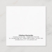 Blacksmith Iron Works Metal Quadratische Visitenkarte (Rückseite)