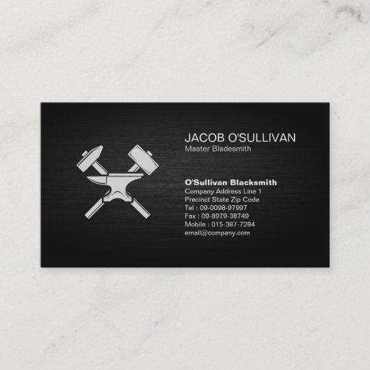 Blacksmith Iron Works Metal Visitenkarte (Vorderseite)