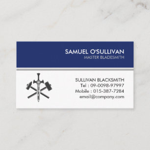 Blacksmith Iron Works Metal Visitenkarte