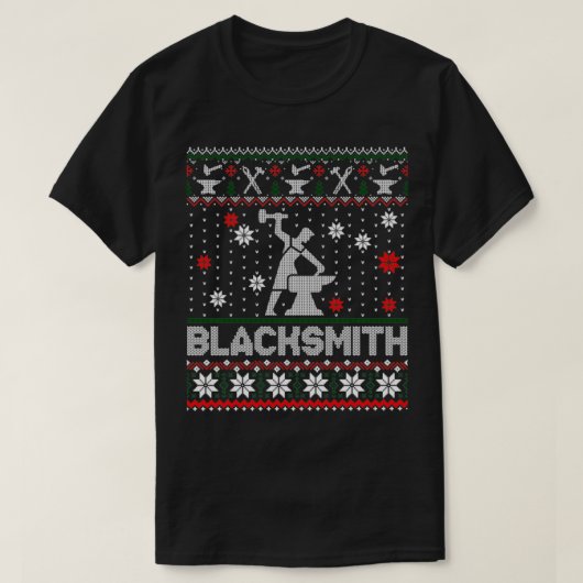 Blacksmith Lover Christmas Ugly Sweater T-Shirt (Design vorne)