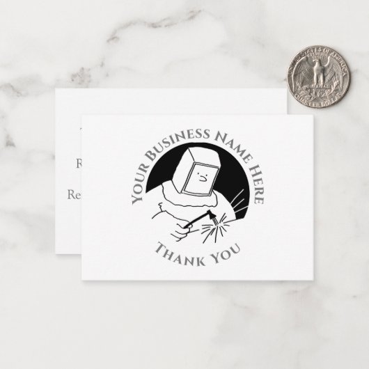 Blacksmith oder Metalworker Danke, Note Card Mitteilungskarte (Vorderseite/Rückseite Beispiel)