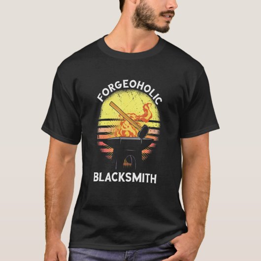 Blacksmith Retro Forge Tools Forge Metalworker A T-Shirt (Vorderseite)