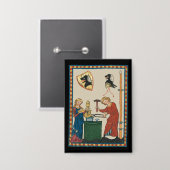 Blacksmith Schmiede Helmet Mittelalterliche Kunst Button (Vorderseite/Rückseite)