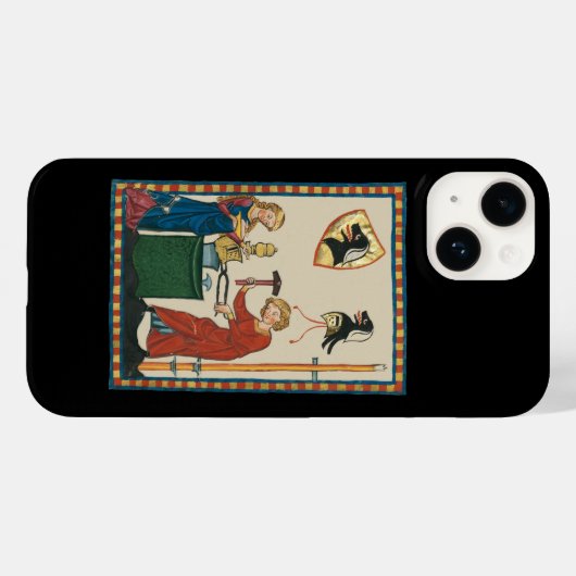 Blacksmith Schmiede Helmet Mittelalterliche Kunst Case-Mate iPhone Hülle (Rückseite (Horizontal))