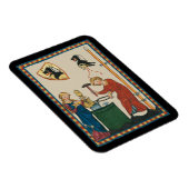 Blacksmith Schmiede Helmet Mittelalterliche Kunst Magnet (Rechte Seite)