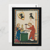 Blacksmith Schmiede Helmet Mittelalterliche Kunst Postkarte (Vorne/Hinten)