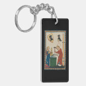 Blacksmith Schmiede Helmet Mittelalterliche Kunst Schlüsselanhänger (Vorderseite links)