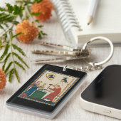 Blacksmith Schmiede Helmet Mittelalterliche Kunst Schlüsselanhänger (Vorderseite rechts)