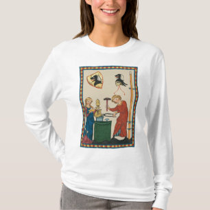 Blacksmith Schmiede Helmet Mittelalterliche Kunst T-Shirt