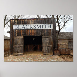 Blacksmith Shop des 19. Jahrhunderts in Buffalo Ga Poster