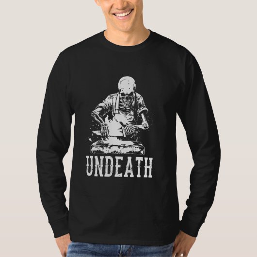 Blacksmith Skeleton - Iron Worker Blacksmithing Un T-Shirt (Vorderseite)
