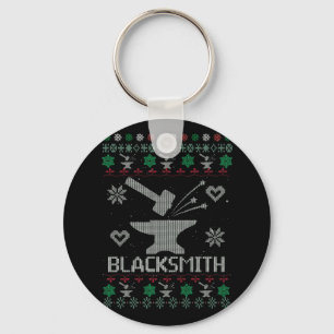 Blacksmith Ugly Christmas Sweater Schlüsselanhänger