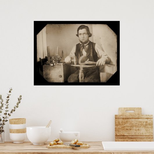 Blacksmith Working Daguerreotype 1846 Poster (Küche)