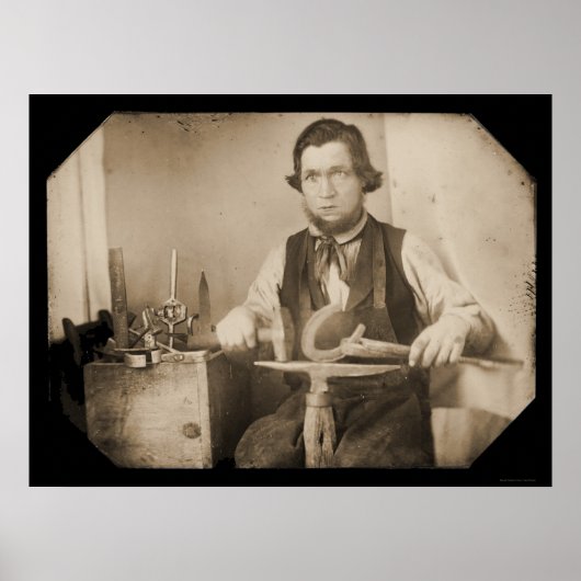 Blacksmith Working Daguerreotype 1846 Poster (Vorne)