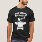 Blacksmithing Anvil Hammer Forging Metalworking Bl T-Shirt (Vorderseite)