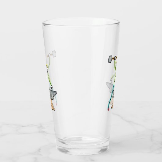 Blacksmithing Stickman Glas (Rechts)