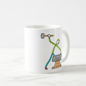 Blacksmithing Stickman Kaffeetasse (VorderseiteRechts)