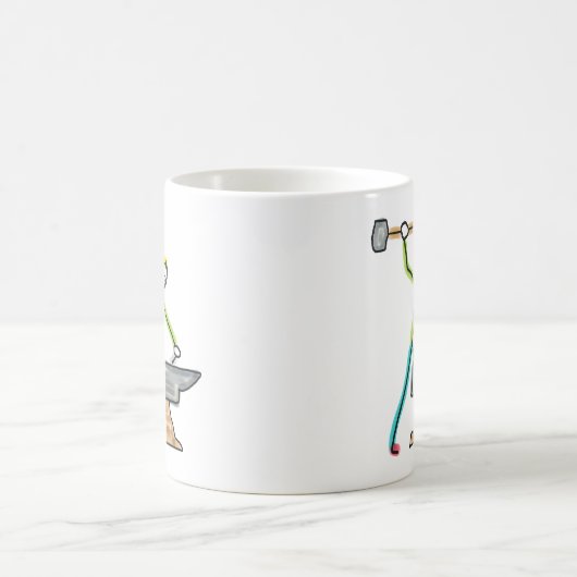 Blacksmithing Stickman Kaffeetasse (Mittel)