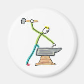 Blacksmithing Stickman Magnet (Vorne)