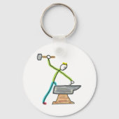 Blacksmithing Stickman Schlüsselanhänger (Vorderseite)