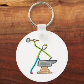 Blacksmithing Stickman Schlüsselanhänger (Rückseite)