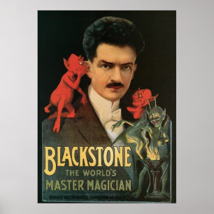 Blackstone ~ Hauptmagier-Vintage magische Tat Poster