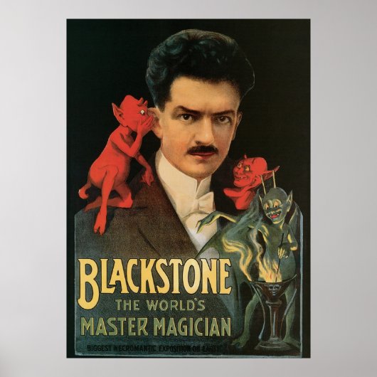 Blackstone ~ Magician Vintag Magician Magic Act Poster (Vorne)