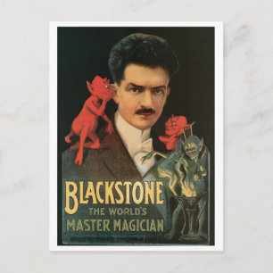 Blackstone ~ Magician Vintag Magician Magic Act Postkarte