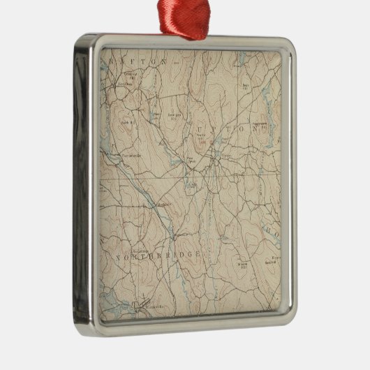 Blackstone, Massachusetts Silbernes Ornament (Rechts)