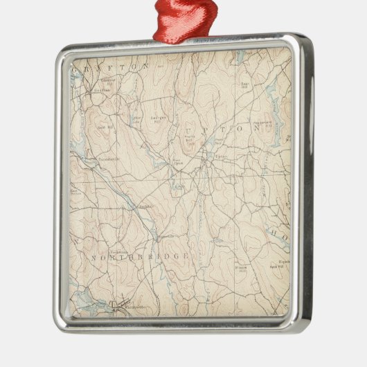 Blackstone, Massachusetts Silbernes Ornament (Links)