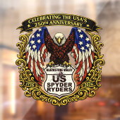 Blackstone Valley Chapter - Decal USA 250th Fensteraufkleber (Blatt 2)