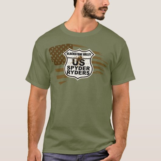 Blackstone Valley Chapter - Tattered Flag sepia T-Shirt (Vorderseite)