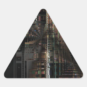 BlackTechnology Circuit Board Elektronischer Compu Dreieckiger Aufkleber