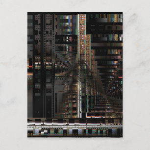 BlackTechnology Circuit Board Elektronischer Compu Postkarte