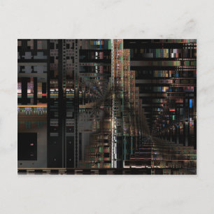 BlackTechnology Circuit Board Elektronischer Compu Postkarte