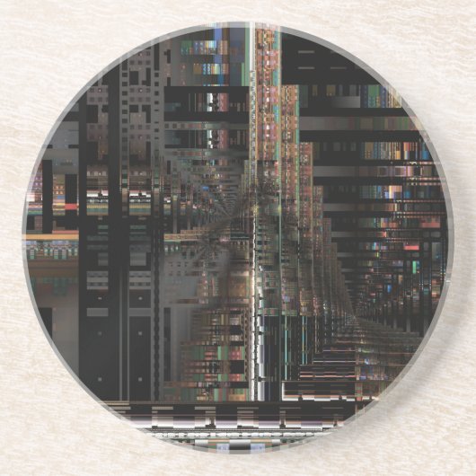 BlackTechnology Circuit Board Elektronischer Compu Sandstein Untersetzer (Vorne)