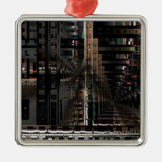 BlackTechnology Circuit Board Elektronischer Compu Silbernes Ornament (Vorne)