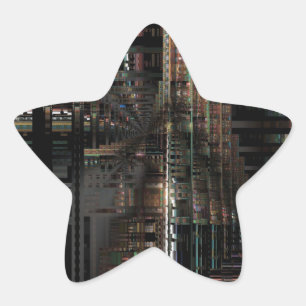 BlackTechnology Circuit Board Elektronischer Compu Stern-Aufkleber