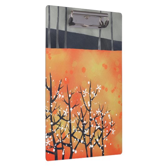 Blackthorn Blossom Frühjahrslandschaft Korallenrif Klemmbrett (Rechts)