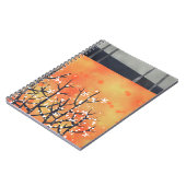 Blackthorn Blossom Frühjahrslandschaft Korallenrif Notizblock (Linke Seite)