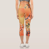 Blackthorn Blossom Frühlingsfloral Capri Leggi Leggings (Rückseite)