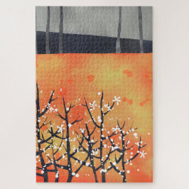 Blackthorn Blossom Frühlingsflorenkoralle Puzzle