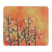 Blackthorn Blossom Peach Landscape Schneidebrett (Vorderseite)