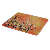 Blackthorn Blossom Peach Landscape Schneidebrett (Ecke)