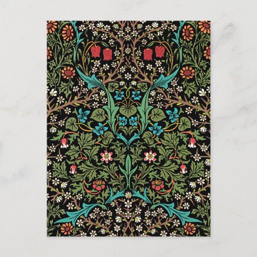 Blackthorn Floral Pattern William Morris Postcard Postkarte (Vorderseite)