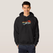 Blacktip Reef Shark Vintage Sunset Hoodie (Vorne ganz)