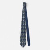 Blacktip Shark Blue Gran Water Tiled Necktie Krawatte (Vorderseite)