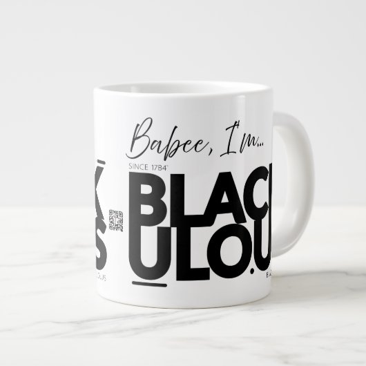 BLACKULO.US™ "Babee I'm.." - Gründer Flex 🔥 Jumbo-Tasse (Vorderseite Rechts)